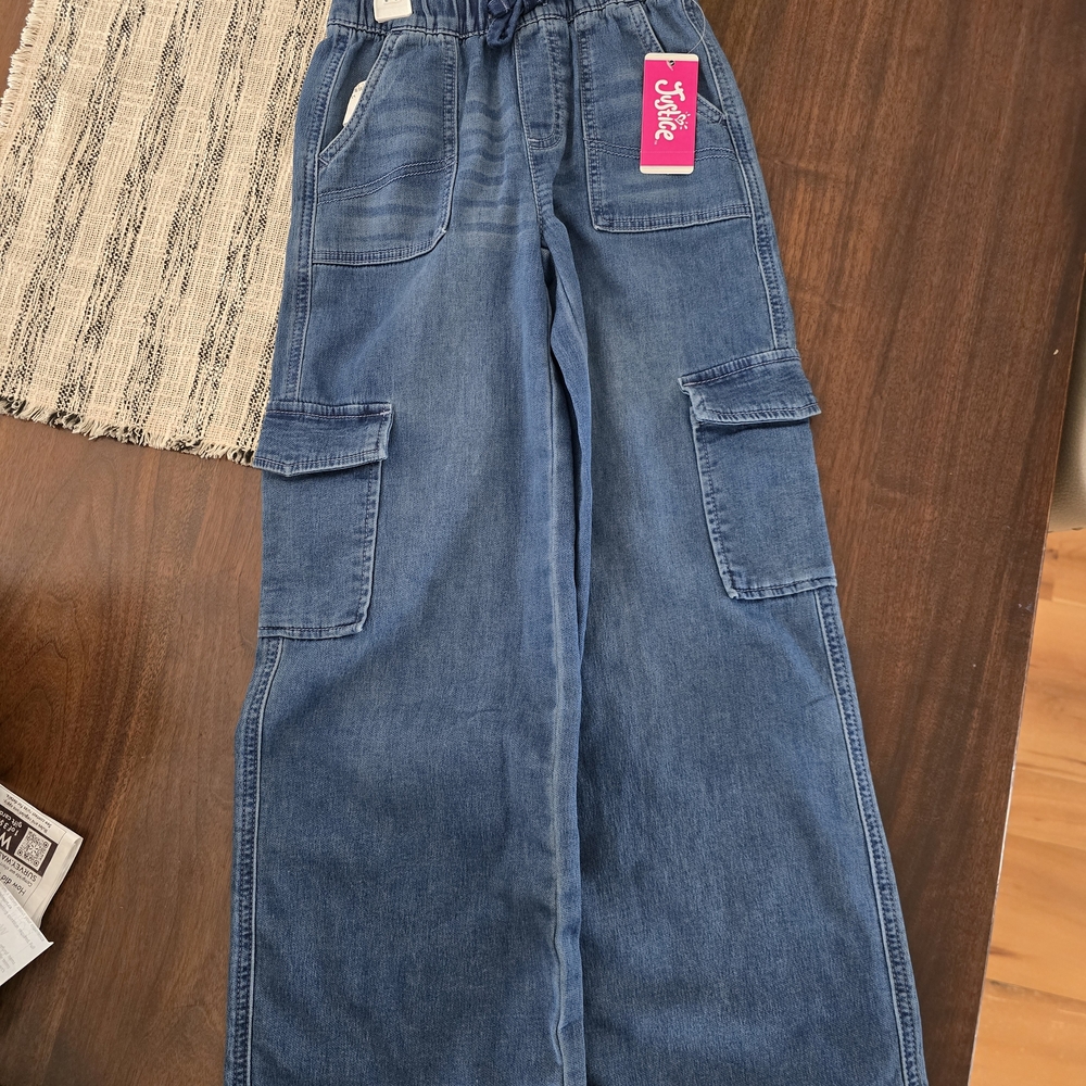 Justice Blue Kids Cargo Jeans